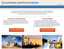 Tablet Screenshot of californiacontractorsbonds.com